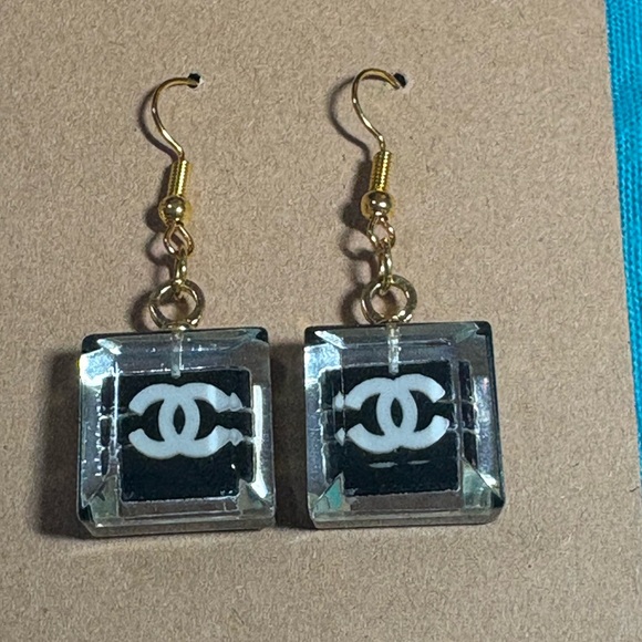 Gold and Black Earrings